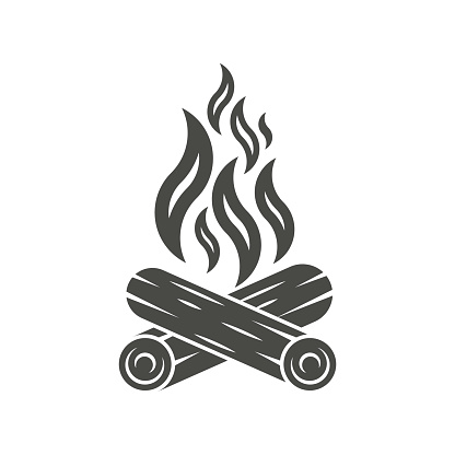Bonfire icon. Campfire icon
