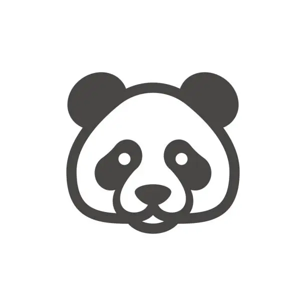 Vector illustration of Panda Icon. Bamboo bear icon