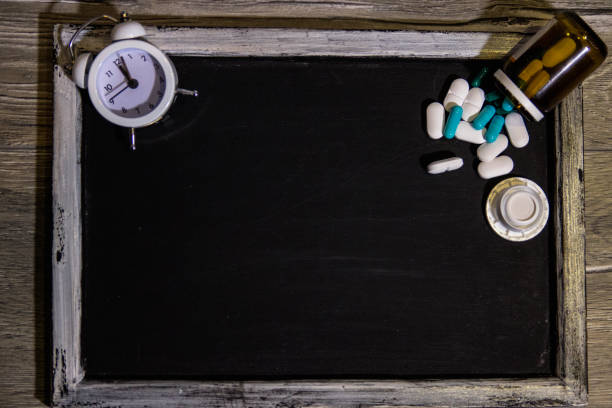 istock Medicine concept. Blackboard with pills 824366982