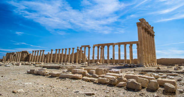 istock Great Colonnade at Palmyra, Syrian Desert. UNESCO World Heritage Site 824369910