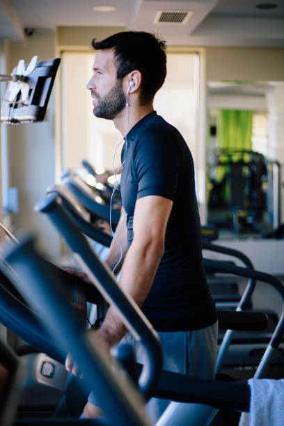 istock Walking on treadmill in the gym 824373106
