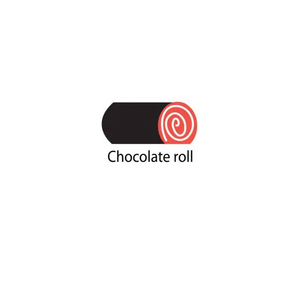 Vector illustration of Vector icon of chocolate roll