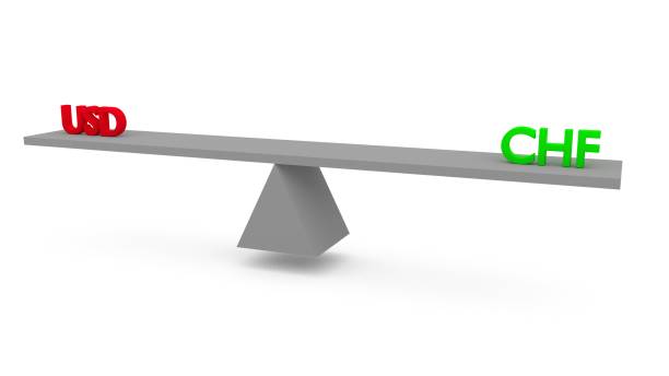 istock Currencies on seesaw 824374374