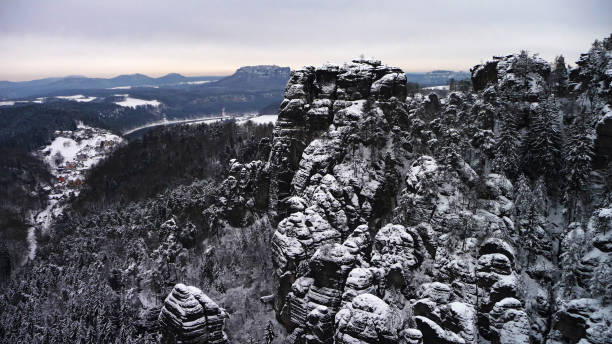 istock Saxon Switzerland - Winter Panorama Lilienstein 824376882
