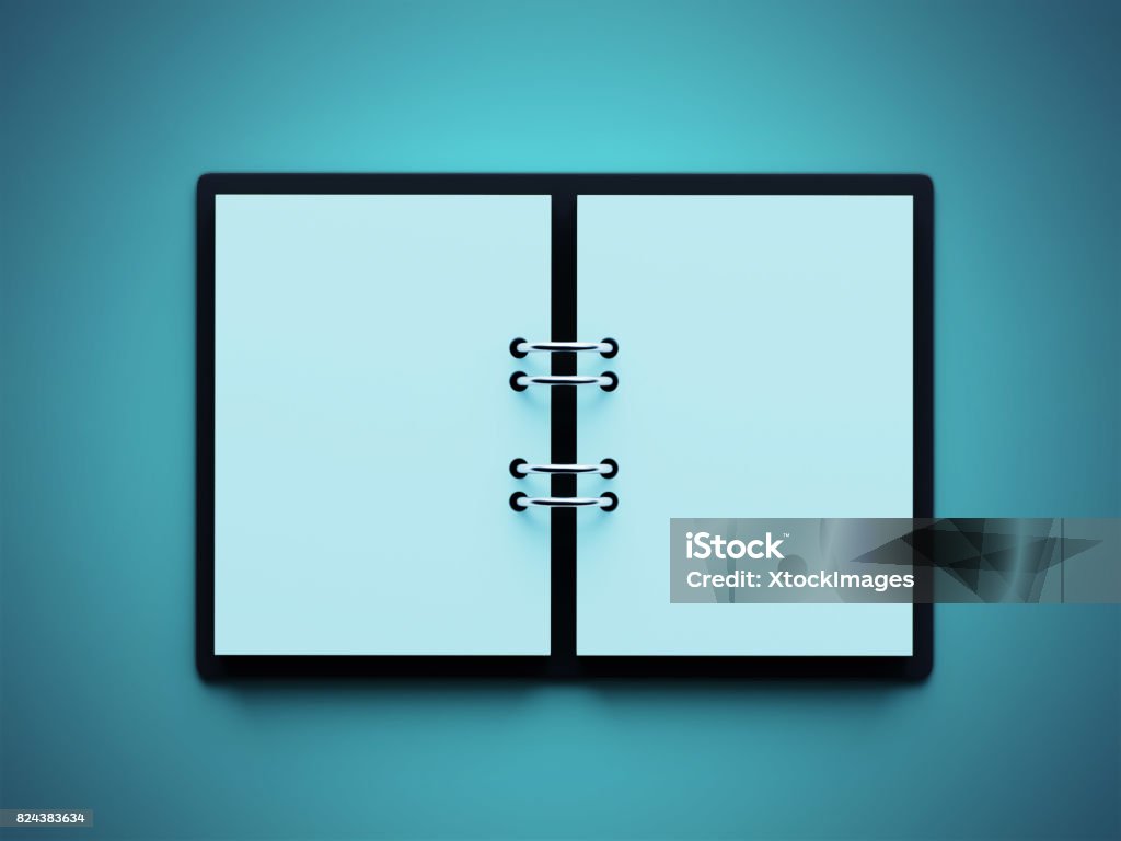 Blank Blue Paper Notepad Stock Photo - Download Image Now - Blank, Blue ...