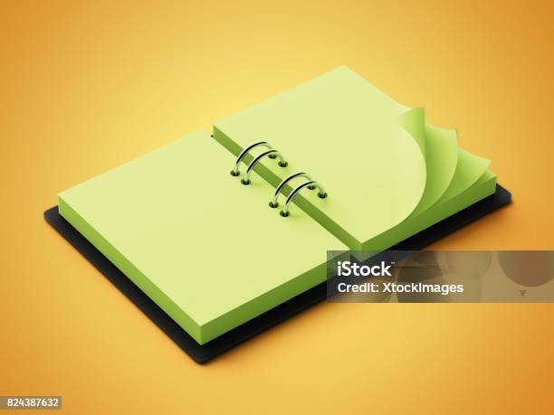 Green Paper Notepad Blank Green Paper Notepad Stock Photo - Download Image Now - Blank ...