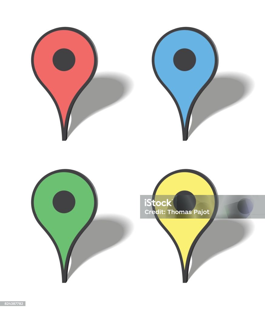 İşaretleyicileri simgeleri göster - Royalty-free Harita İğnesi Simgesi Vector Art