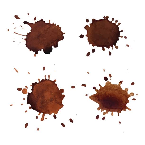 커피 얼룩 벡터 - tea stain stock illustrations