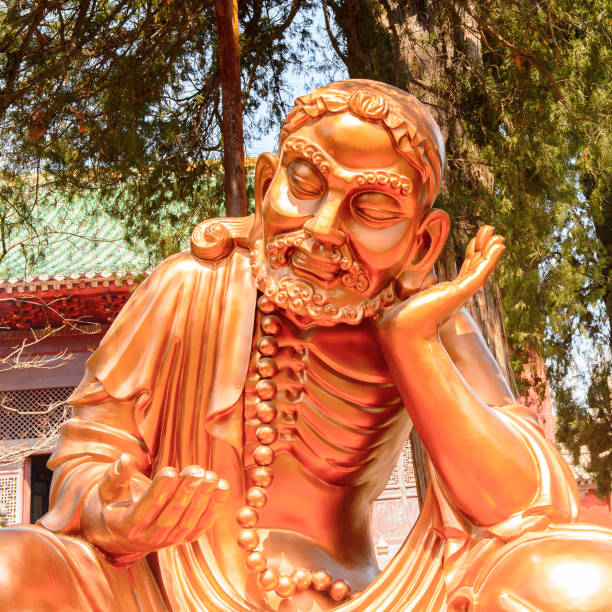 statua w klasztorze autentyczne shaolin (świątynia shaolin), buddyjska świątynia zen. obiekt wpisany na listę światowego dziedzictwa unesco - 11907 zdjęcia i obrazy z banku zdjęć