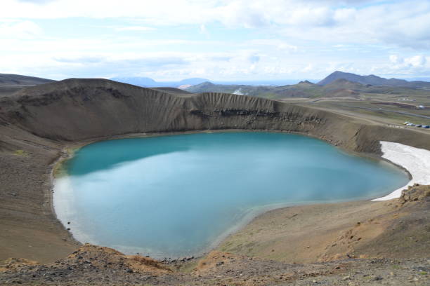 istock Viti, a crater lake at Iceland 824403334