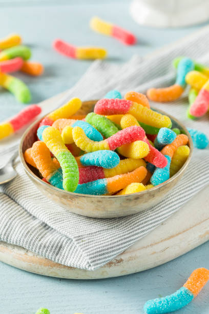 istock Sweet Sour Neon Gummy Worms 824406414