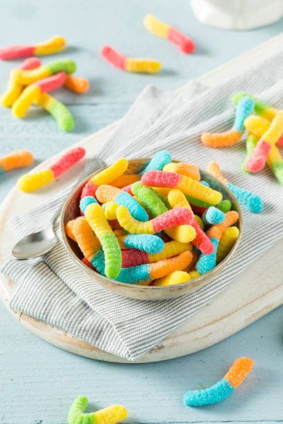 istock Sweet Sour Neon Gummy Worms 824421690