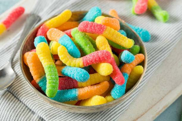 istock Sweet Sour Neon Gummy Worms 824425918