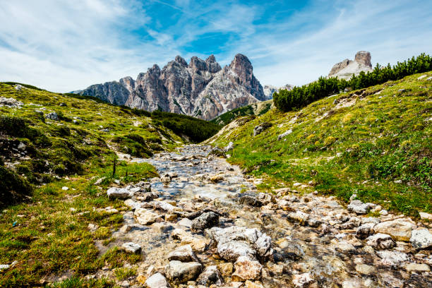 panoramic view over Dolomites in Trentino