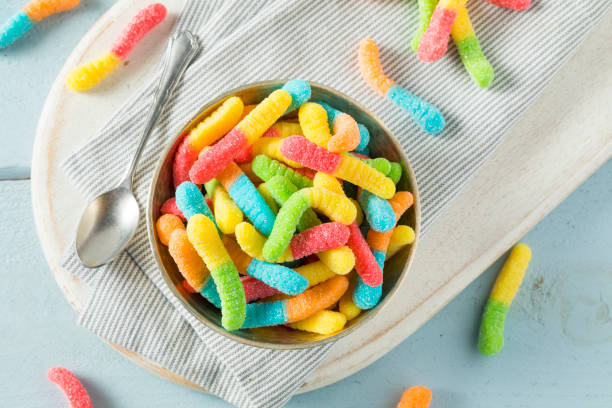 istock Sweet Sour Neon Gummy Worms 824432722