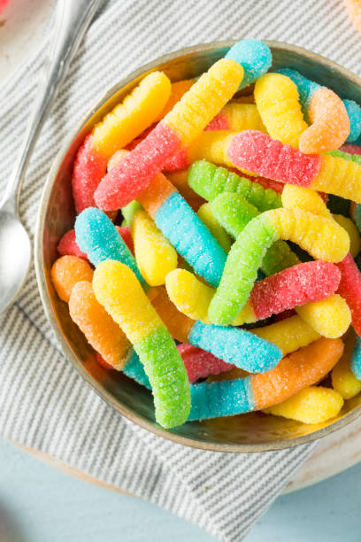istock Sweet Sour Neon Gummy Worms 824441000