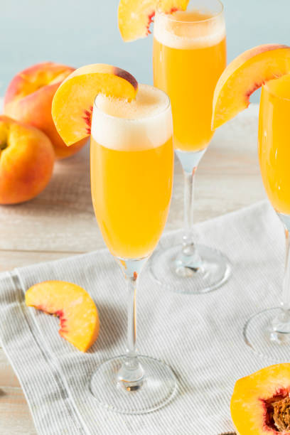 istock Sweet Bubbly Peach Bellini Mimosa 824457490