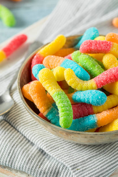istock Sweet Sour Neon Gummy Worms 824467858