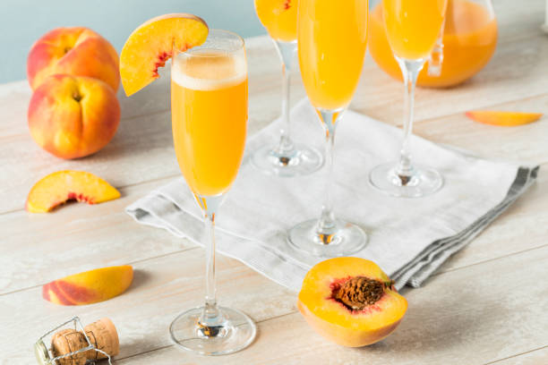 istock Sweet Bubbly Peach Bellini Mimosa 824474048