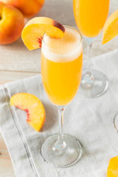 istock Sweet Bubbly Peach Bellini Mimosa 824497076
