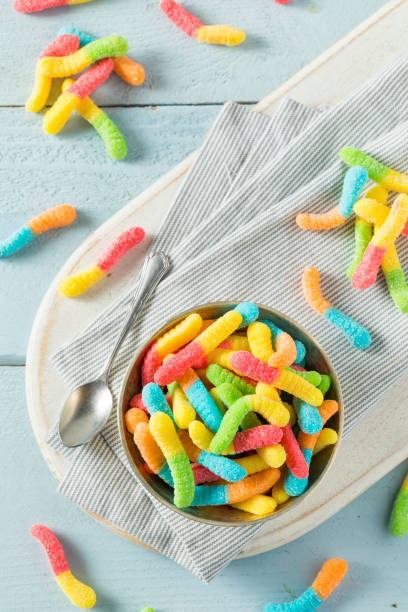istock Sweet Sour Neon Gummy Worms 824518638
