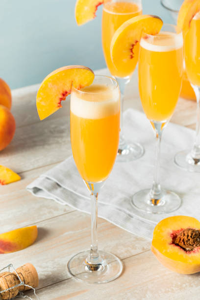 istock Sweet Bubbly Peach Bellini Mimosa 824521946