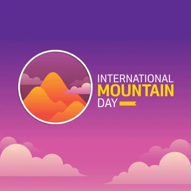 Vector illustration of International Mountain Day