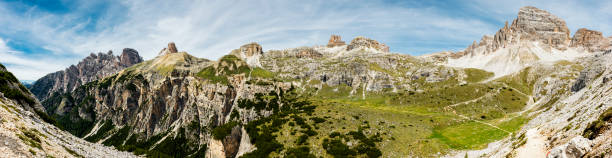 istock panoramic view over Dolomites in Trentino 824555344