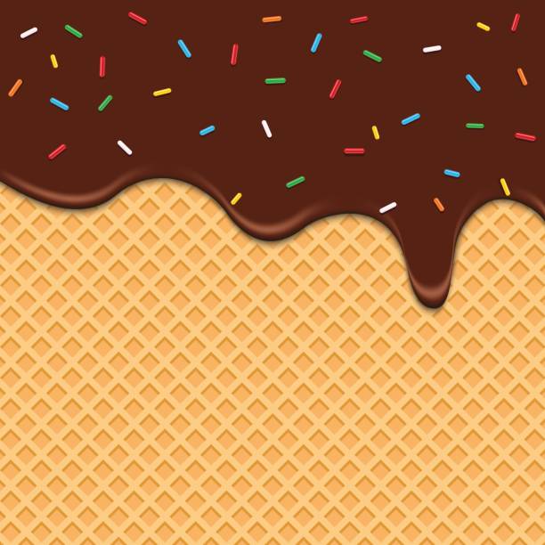 ilustrações, clipart, desenhos animados e ícones de bolacha de chocolate e fluindo - pattern chocolate sprinkles textured