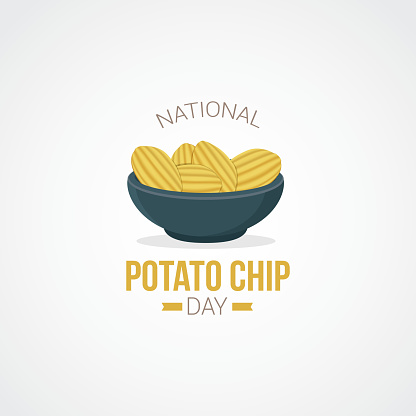 National Potato Chip Day Vector Illustration