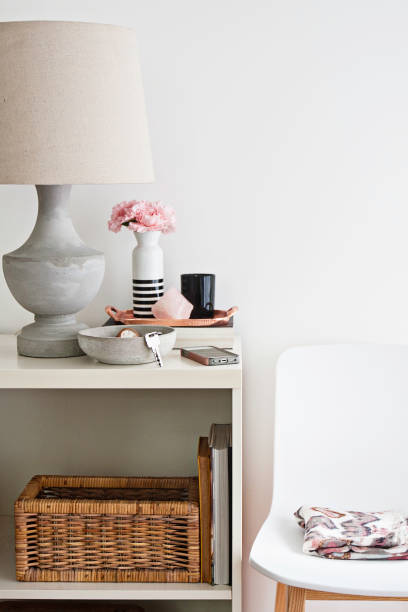 Home interiors - Domestic room entryway console table organisation