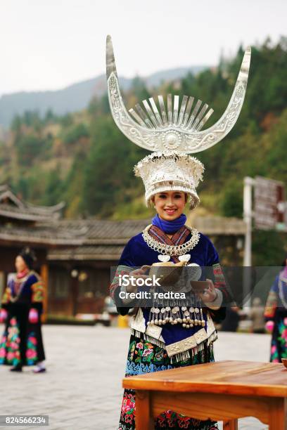 Miao Women Welcome Stock Photo - Download Image Now - Active Seniors, Adult, Asia