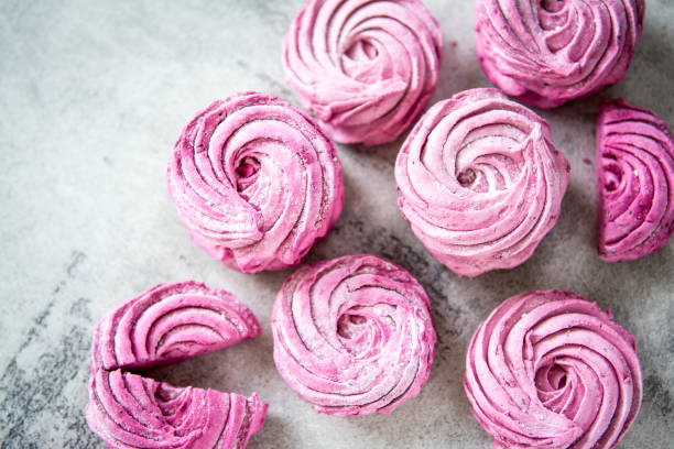 istock Fresh  homemade pink strawberry zephyr marshmallows 824574296