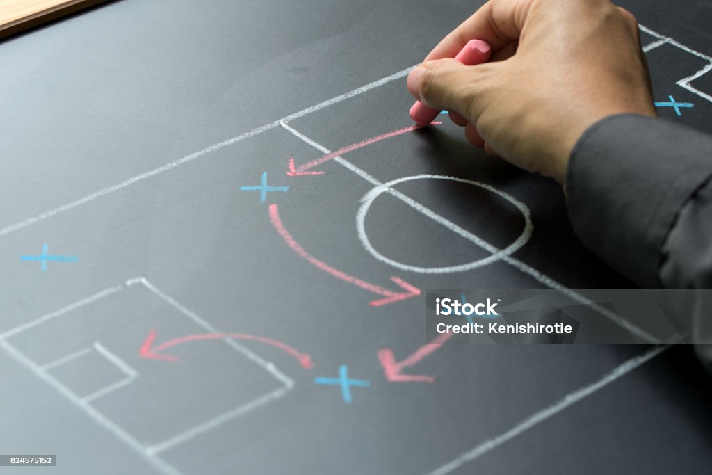 Concepto de estrategia de negocio - Foto de stock de Fútbol libre de derechos