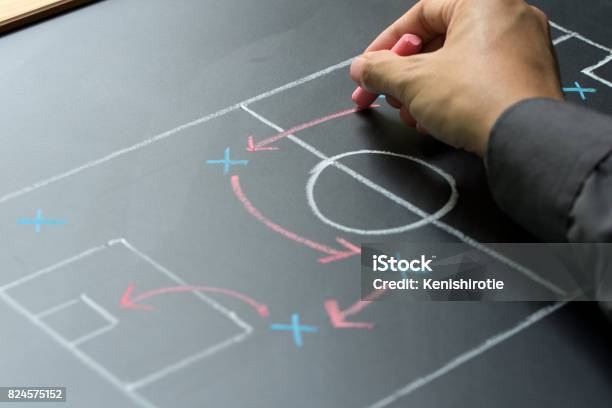 Concepto De Estrategia De Negocio Foto de stock y más banco de imágenes de Fútbol - Fútbol, Entrenador, Estrategia