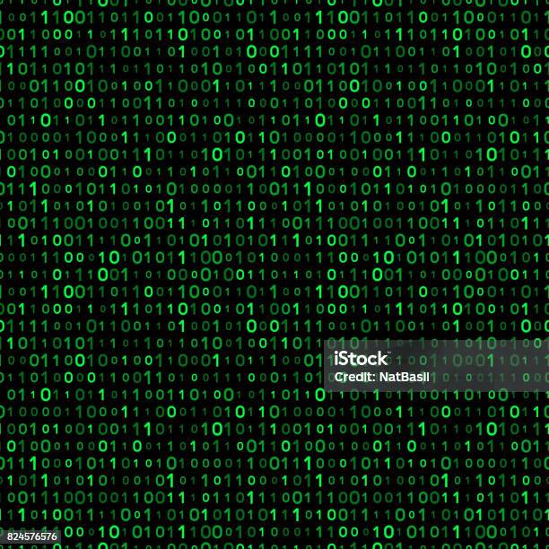 Binary Code Background Seamless Pattern Stock Illustration - Download ...