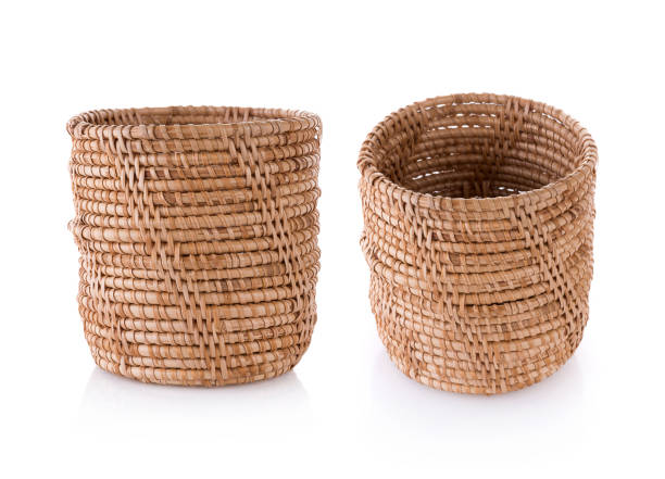 istock vintage weave wicker basket isolated on white background 824583370
