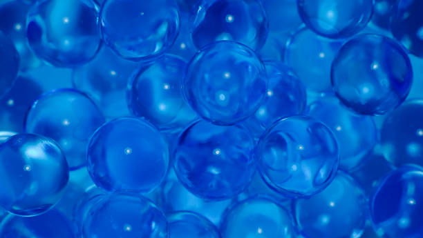 istock Blue jelly balls in closeup view 824585672