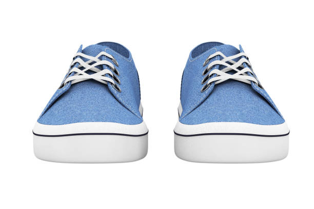 istock New Unbranded Blue Denim Sneakers. 3d Rendering 824585804
