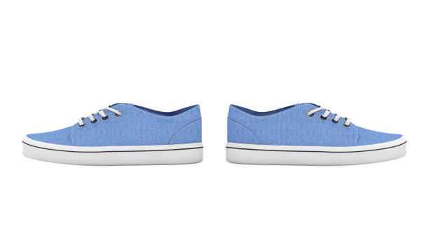 istock New Unbranded Blue Denim Sneakers. 3d Rendering 824585906