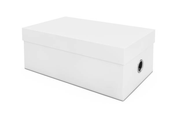 istock White Blank Cardboard Shoe Box Mockup for your Design. 3d Rendering 824585908