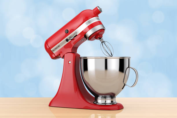 istock Red Kitchen Stand Food Mixer. 3d Rendering 824586050