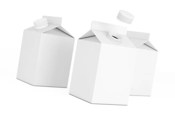 istock Blank Milk or Juice Carton Boxes. 3d Rendering 824586110