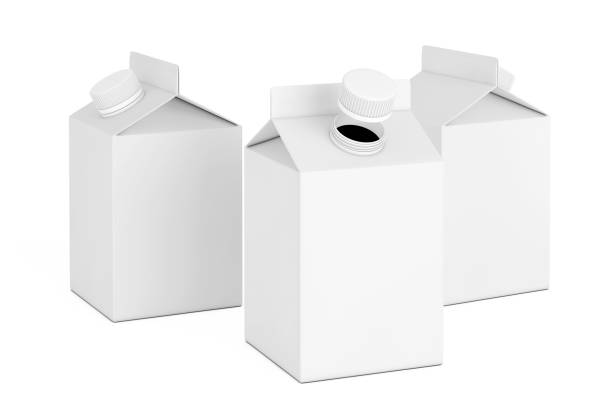 istock Blank Milk or Juice Carton Boxes. 3d Rendering 824586164