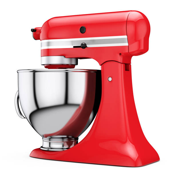istock Red Kitchen Stand Food Mixer. 3d Rendering 824586180