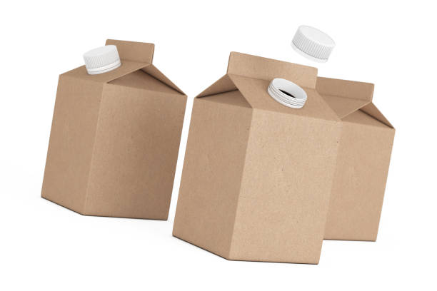 istock Blank Milk or Juice Carton Boxes. 3d Rendering 824586224