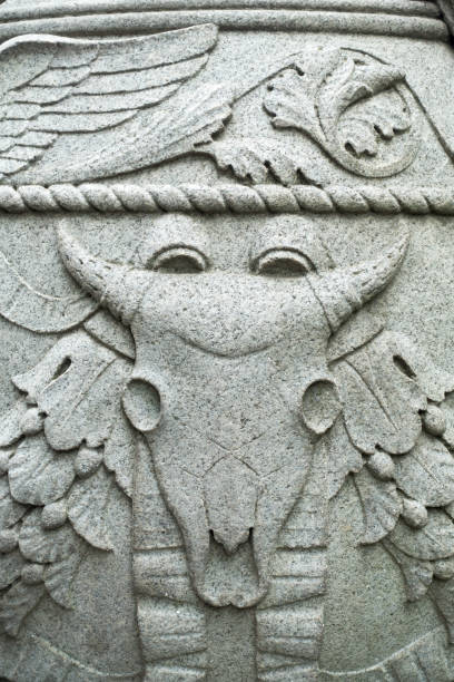 Bull relief detail at the relief