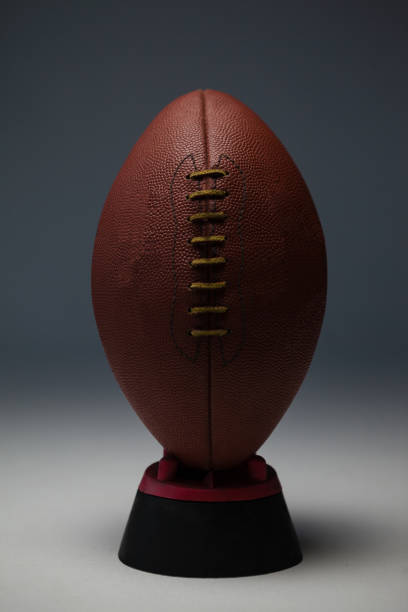 istock American football on tee 824591458
