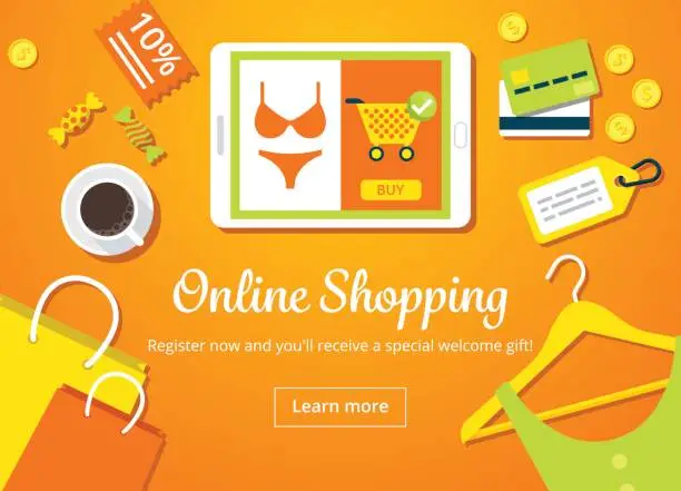 Vector illustration of Online Shopping Concept