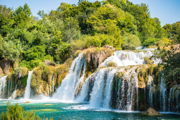 istock Magnificent waterfalls in Croatia 824596660